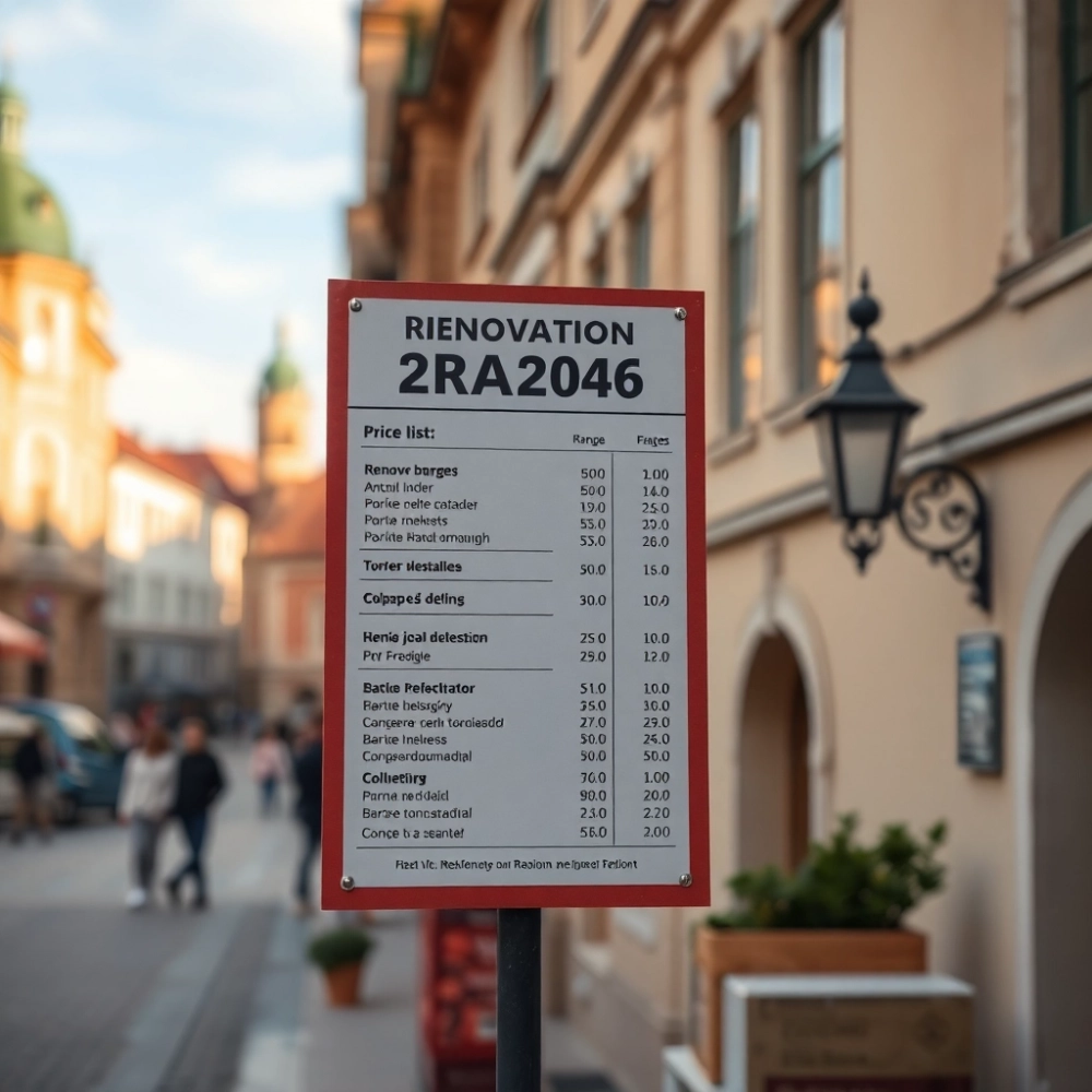 Cennik Usług Remontowych 2024 Kraków