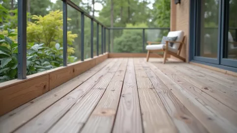 układanie deski kompozytowej na balkonie